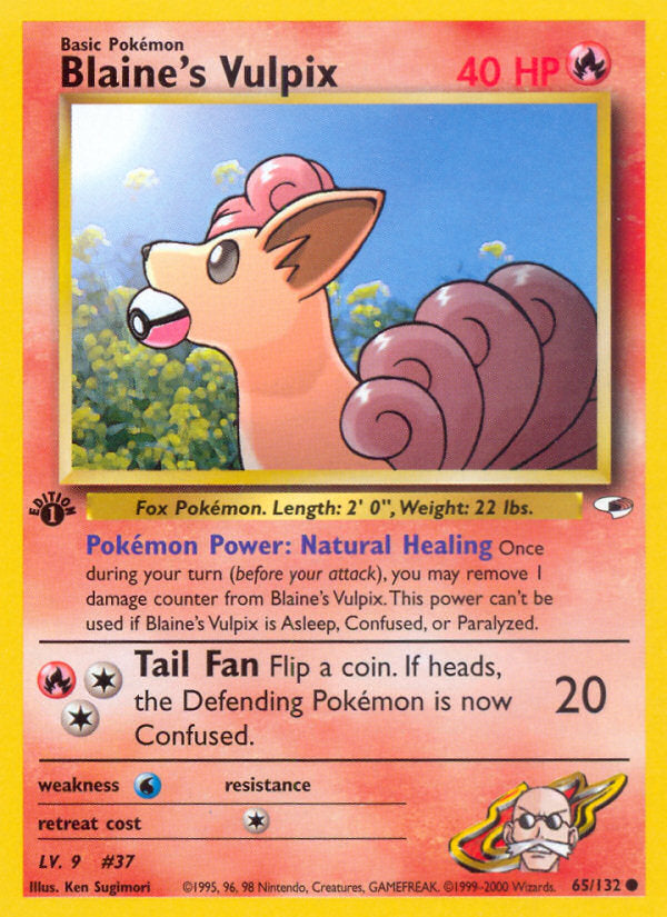 Gym Heroes Blaine's Vulpix #65/132 first edition